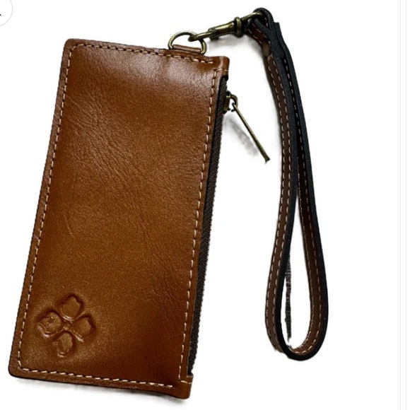 NEW! Patricia Nash Almeria Leather RFID Credit Card Wristlet ~ Tan - Picture 7 of 7